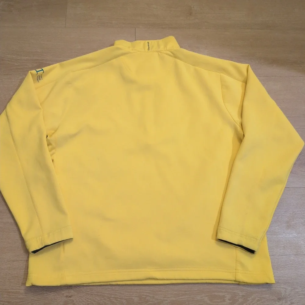 Zero Restriction Tour Series Mens XL Yellow Quarter Zip Golf Pullover Jacket